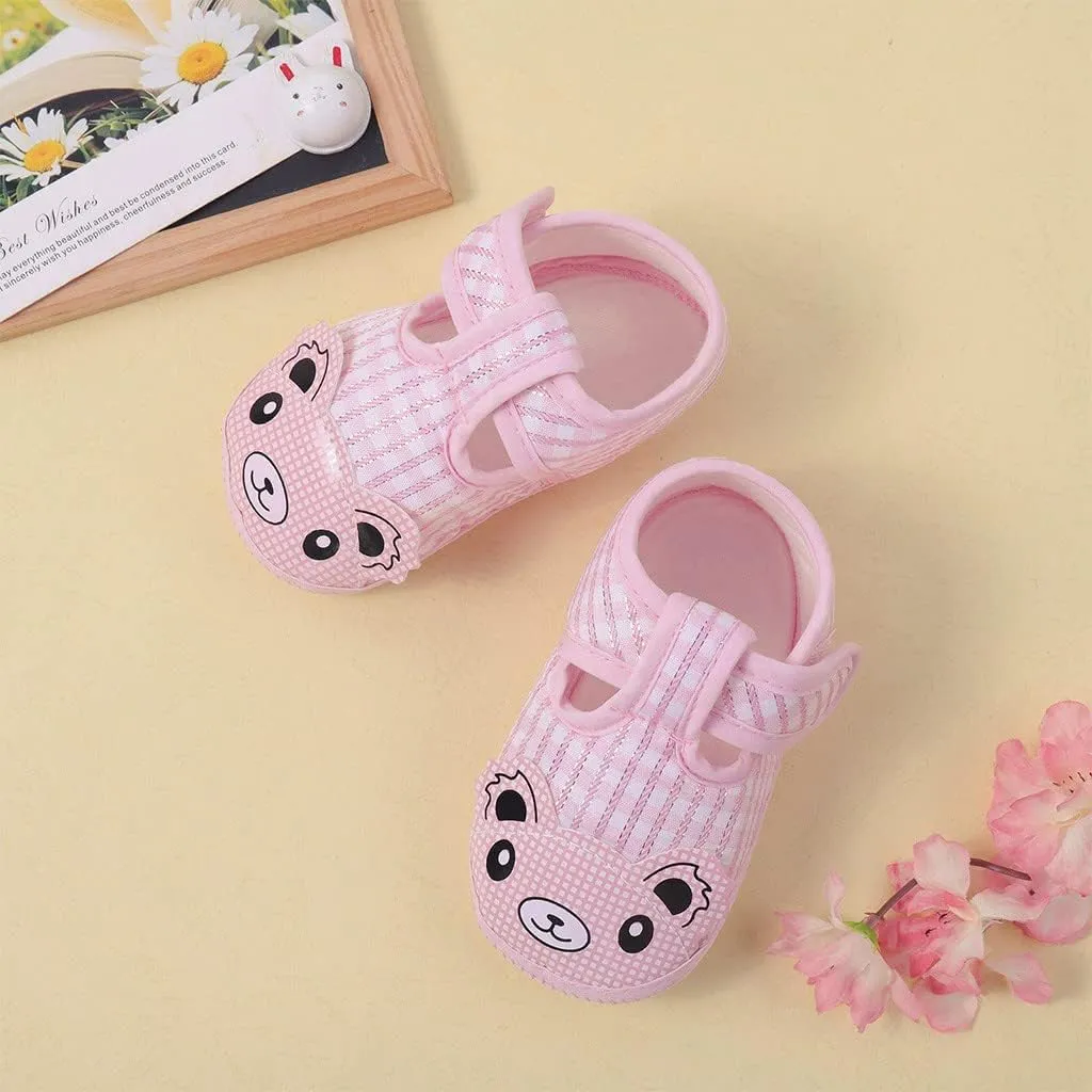 Infant Baby Girls Boys Canvas Shoes Soft Sole Newborn Slip On Crib Sandals Cute Cartoon First Walking Shoes