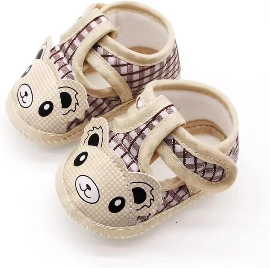 Infant Baby Girls Boys Canvas Shoes Soft Sole Newborn Slip On Crib Sandals Cute Cartoon First Walking Shoes