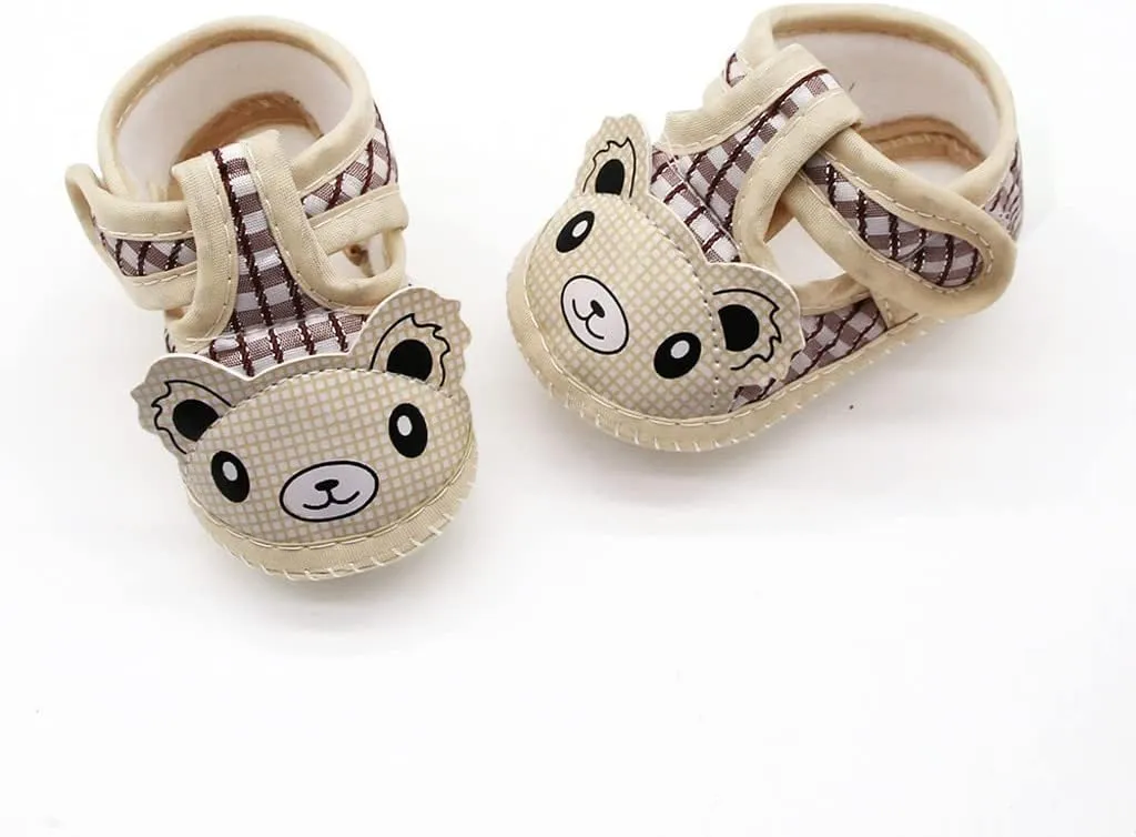 Infant Baby Girls Boys Canvas Shoes Soft Sole Newborn Slip On Crib Sandals Cute Cartoon First Walking Shoes