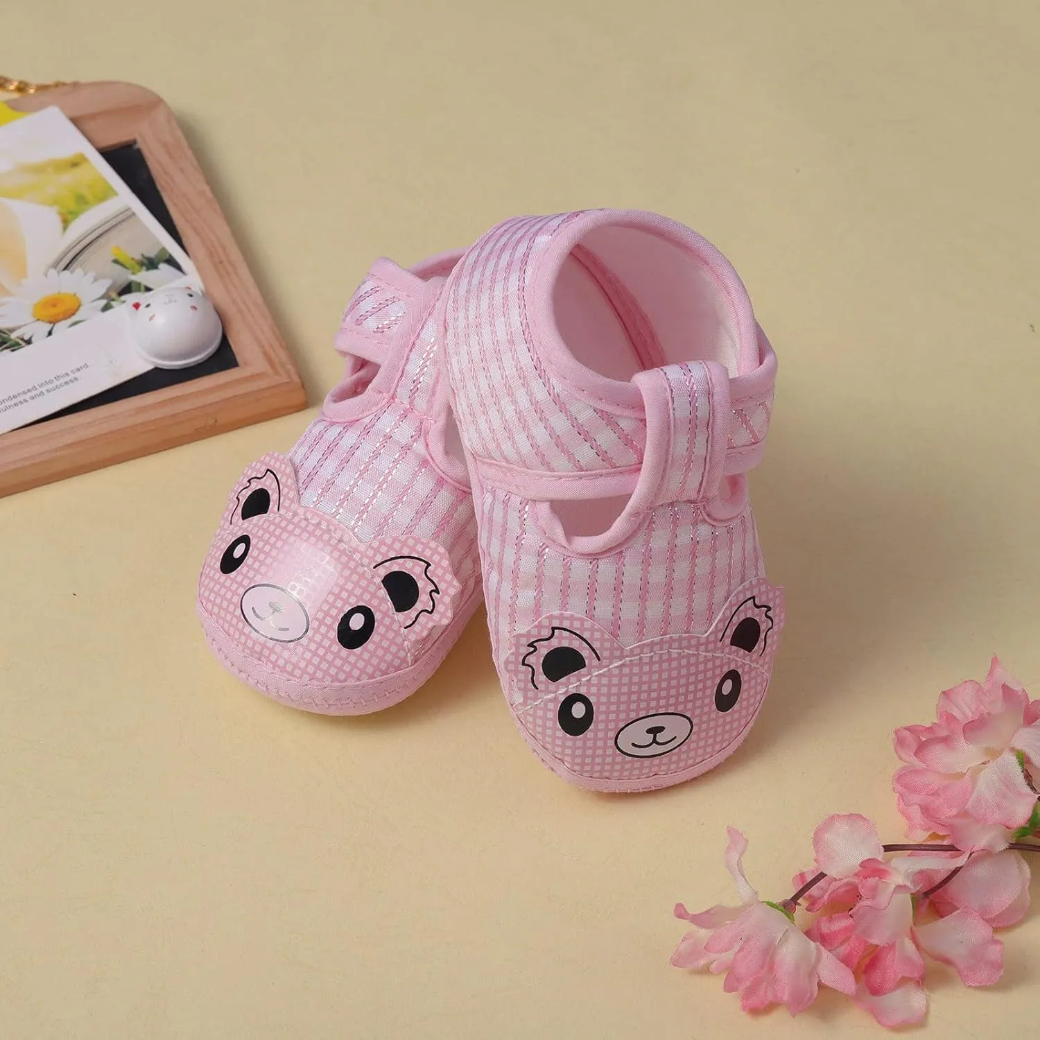 Infant Baby Girls Boys Canvas Shoes Soft Sole Newborn Slip On Crib Sandals Cute Cartoon First Walking Shoes