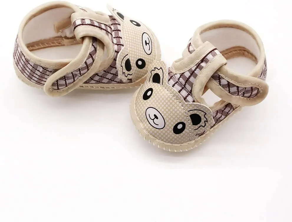 Infant Baby Girls Boys Canvas Shoes Soft Sole Newborn Slip On Crib Sandals Cute Cartoon First Walking Shoes