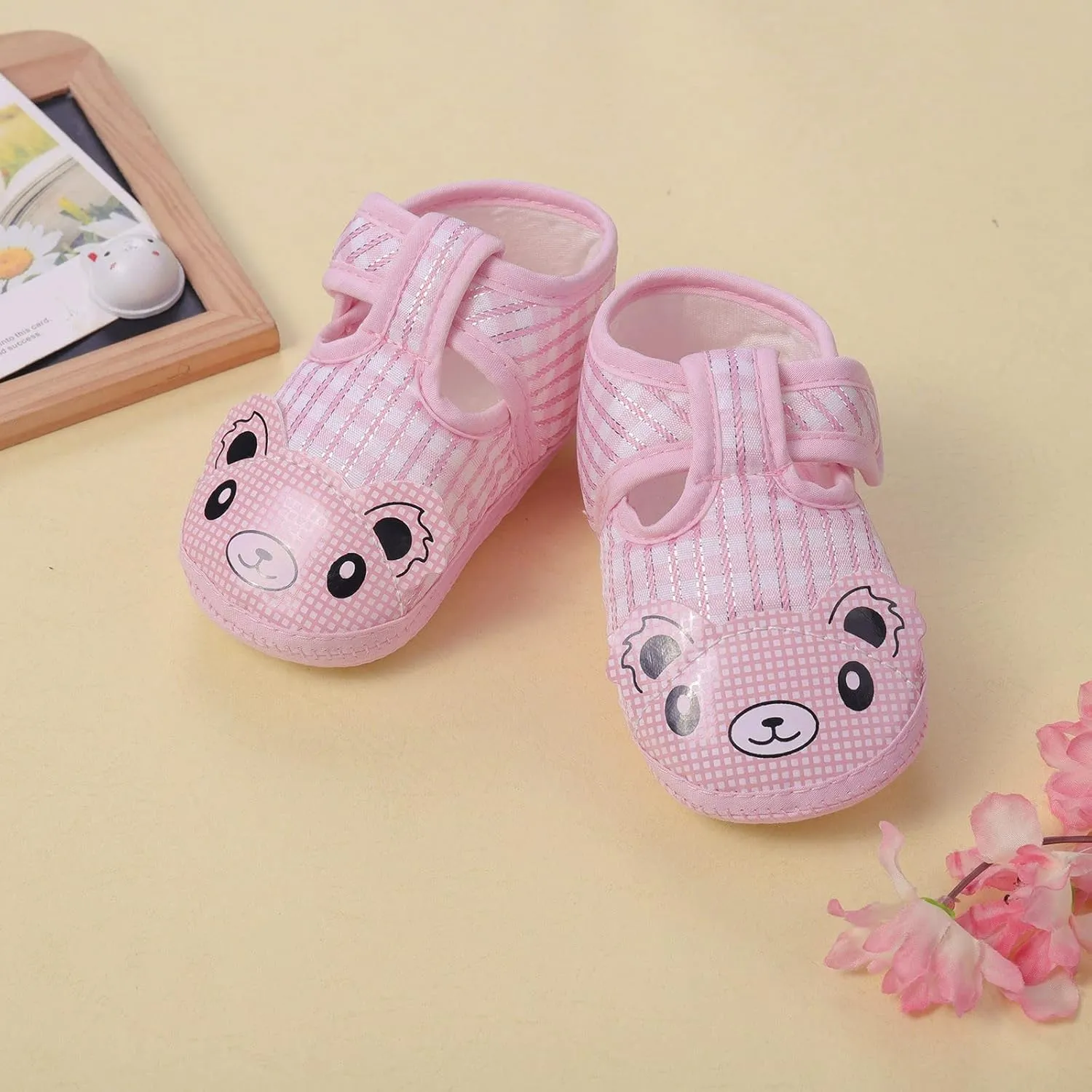 Infant Baby Girls Boys Canvas Shoes Soft Sole Newborn Slip On Crib Sandals Cute Cartoon First Walking Shoes
