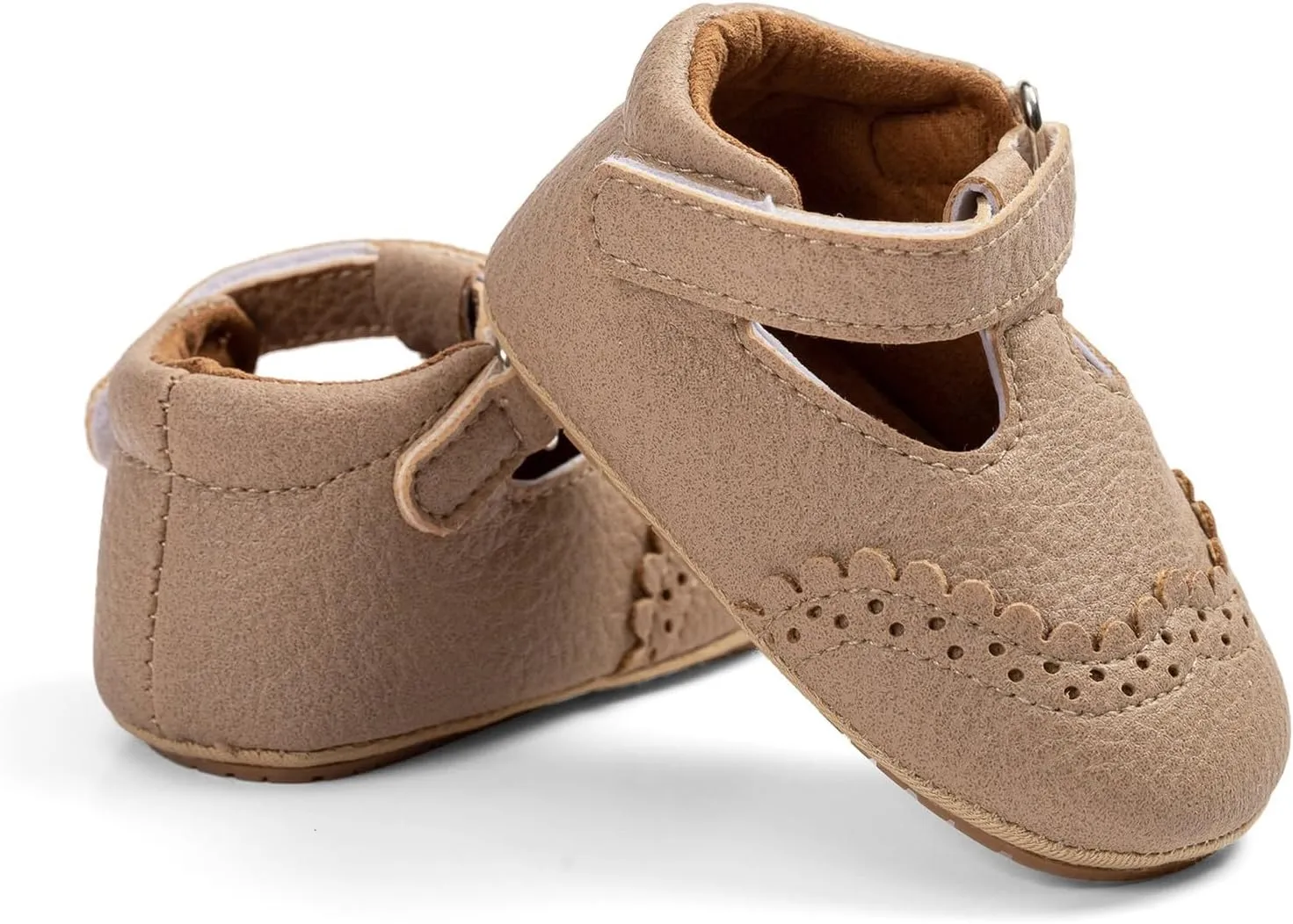 Infant Baby Girls Mary Jane Shoes Toddler First Walkers Soft Sole PU Leather Flats Princess Wedding Dress Shoes