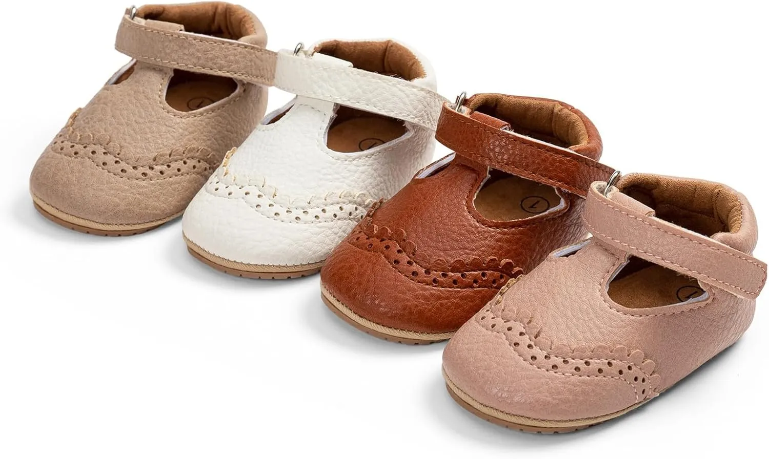 Infant Baby Girls Mary Jane Shoes Toddler First Walkers Soft Sole PU Leather Flats Princess Wedding Dress Shoes