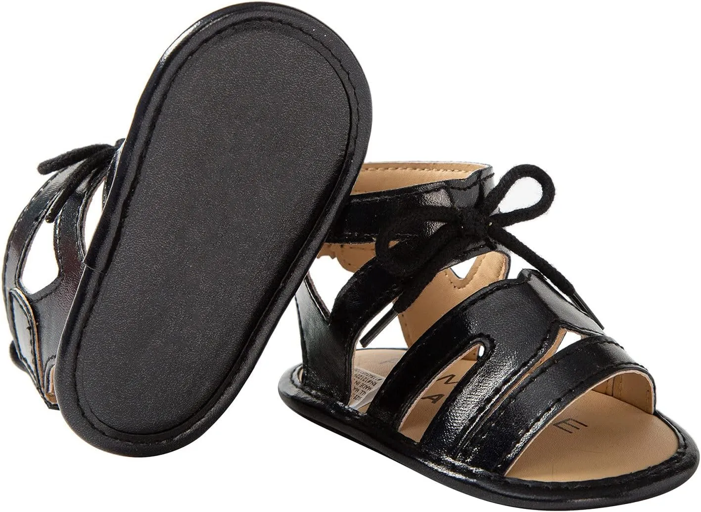 Infant Baby Girls Sandals with Princess Dress First Walker Shoes Baby Summer PU Leather Crib Shoes Beach Boys' Sneakers