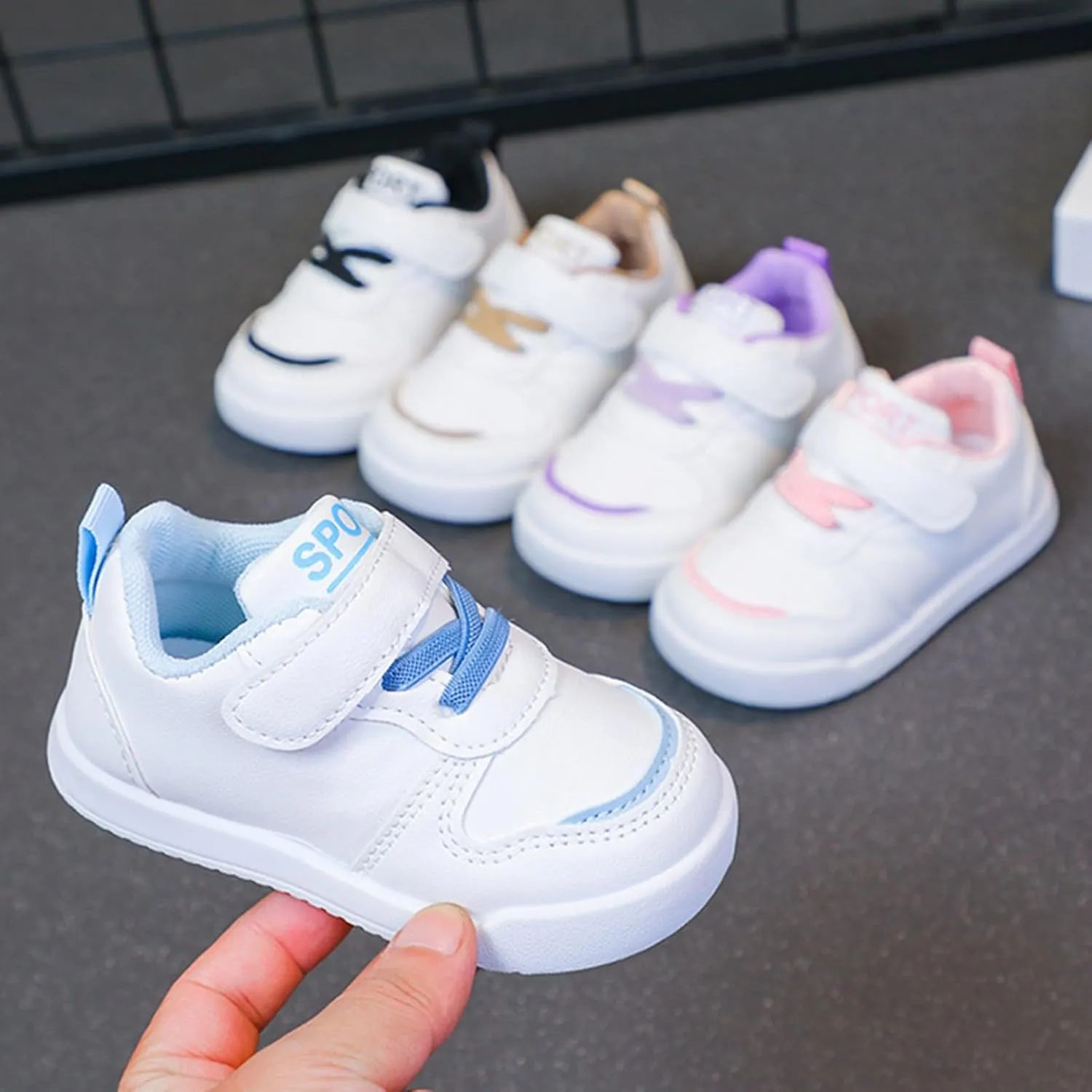 Infant Non Slip Sneakers Baby Boy Girl Toddler Breathable Lightweight Non-Slip Soft Sole First Toddler Boy Canvas Shoes