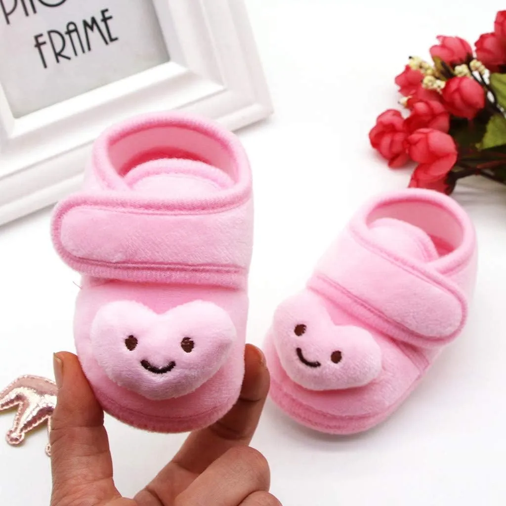 Infant Size 4 Shoes Girls Winter Plush Girls Cloud Infant Stars Soft Warm Sole Shoes Baby 2 Years Girl Shoes
