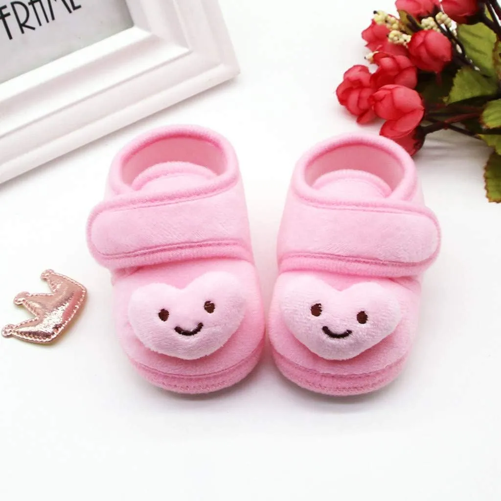 Infant Size 4 Shoes Girls Winter Plush Girls Cloud Infant Stars Soft Warm Sole Shoes Baby 2 Years Girl Shoes