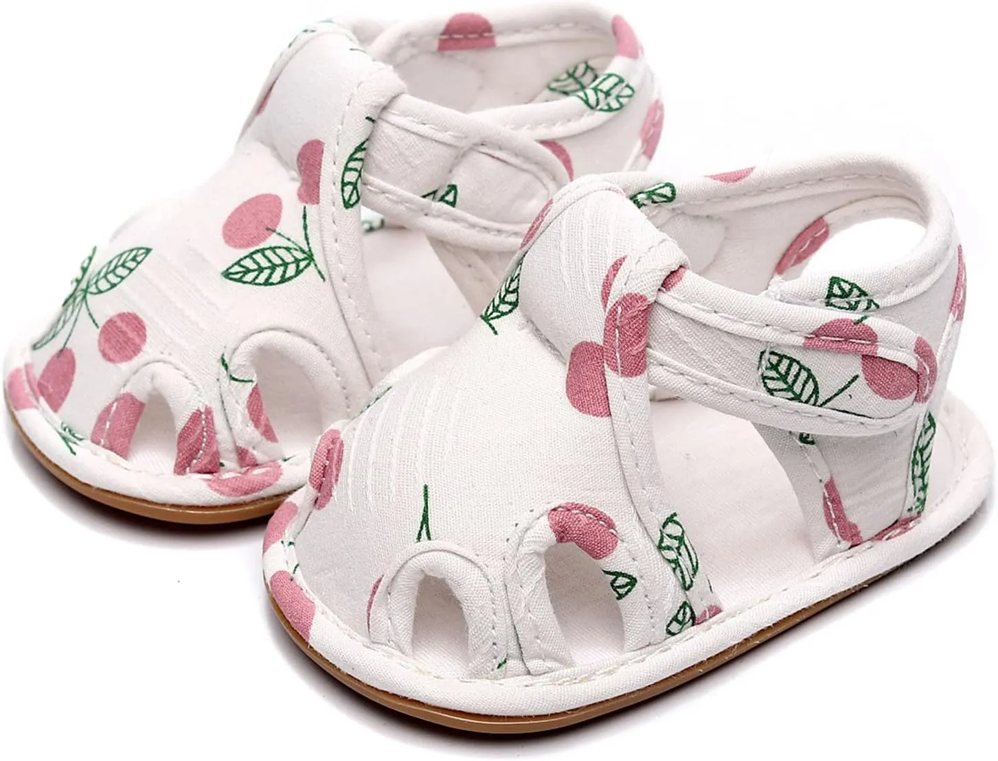 Infant Toddler Shoes Soft Sole Non Slip Toddler Floor Shoes Fruit Cherry Print Sandals Water Shoes for Big Boys