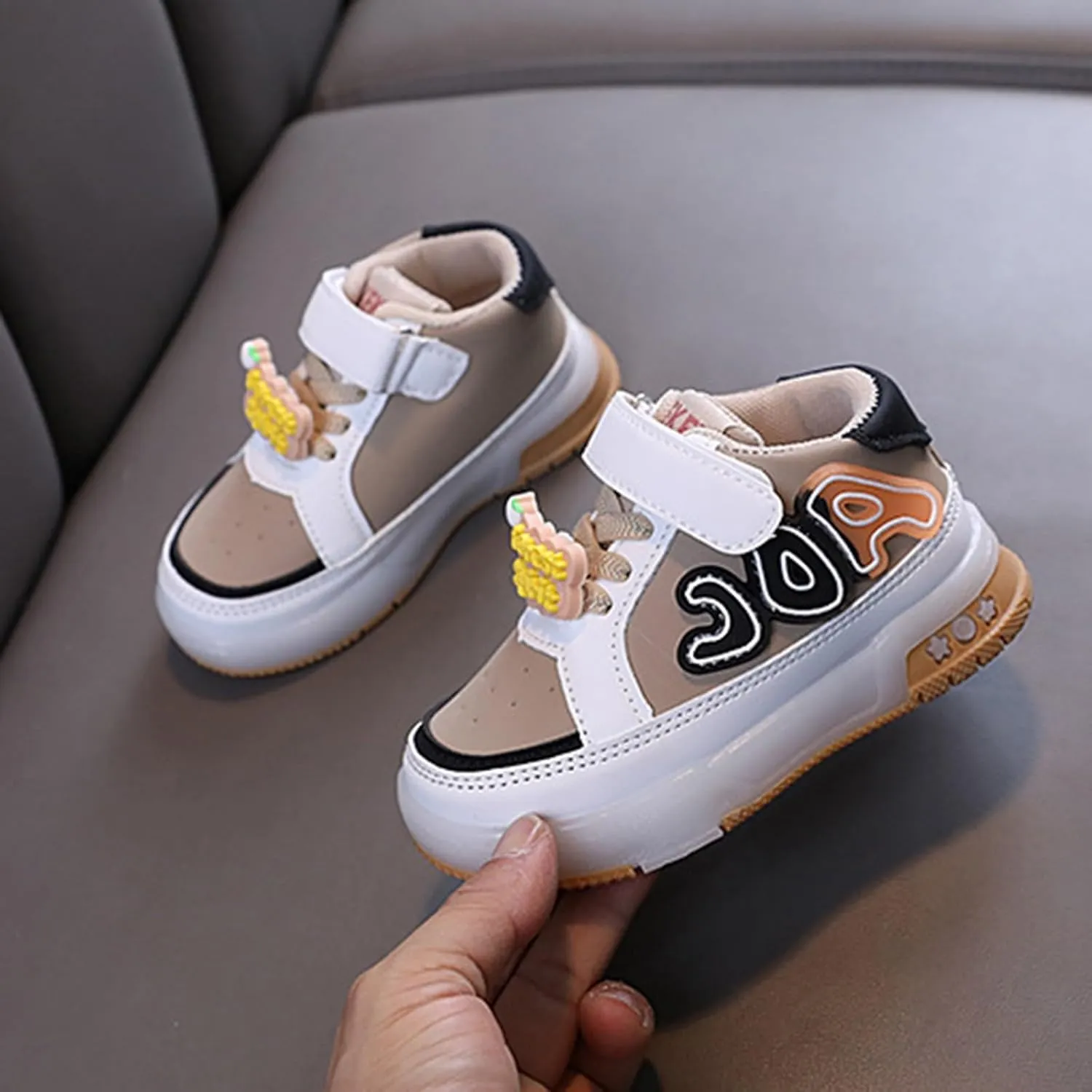 Infant Toddler Sneakers for Boys Girls Light Up Mesh Breathable Lightweight Soft Sole Casual Sport Shoes for Kids