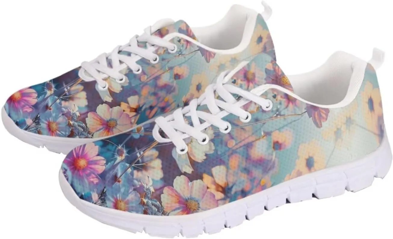 Jeiento Lightweight Walking Shoes for Women Ladies Athletic Workout Casual Shoes Comfort Footwear Trainers Mesh Shoes Lace-up Tennis Shoes