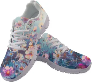 Jeiento Lightweight Walking Shoes for Women Ladies Athletic Workout Casual Shoes Comfort Footwear Trainers Mesh Shoes Lace-up Tennis Shoes