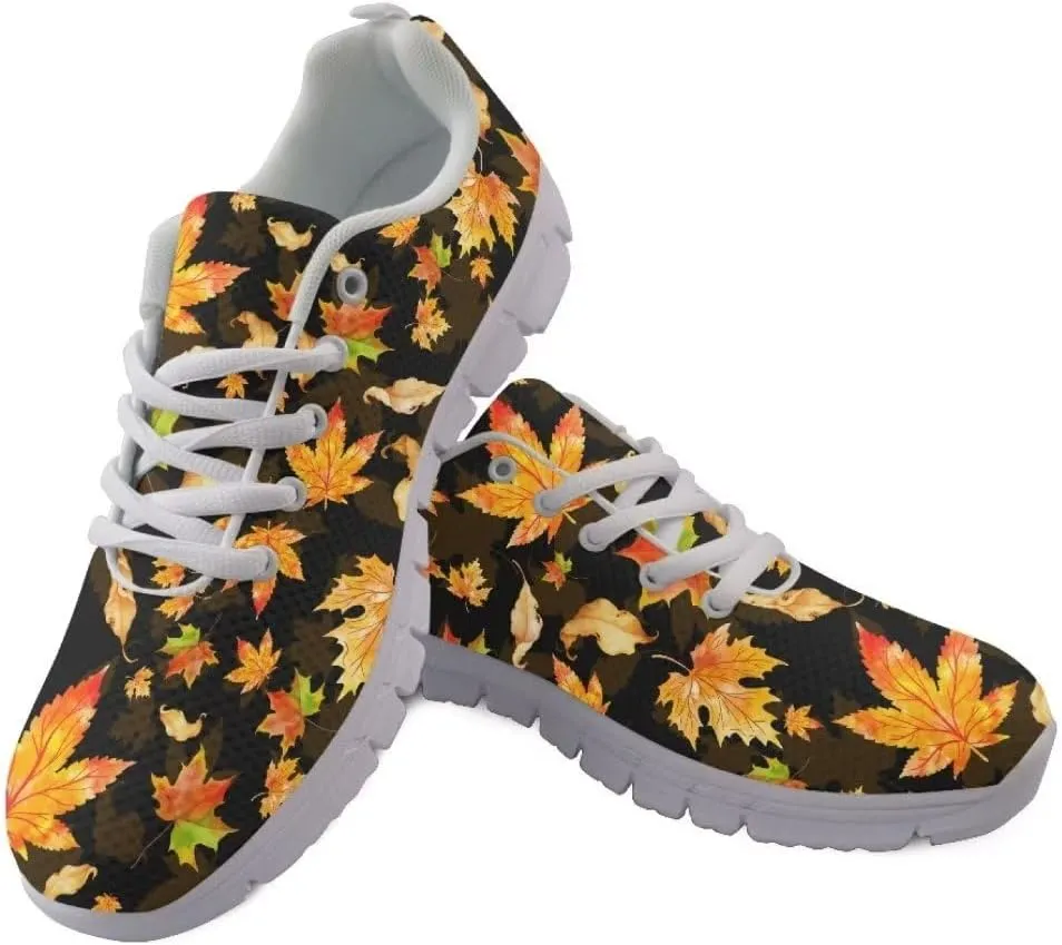 Jeiento Running Walking Sneakers,Halloween Shoes for Teenager,Thanksgiving Shoes for Men Women Mesh Workout Casual Trainers