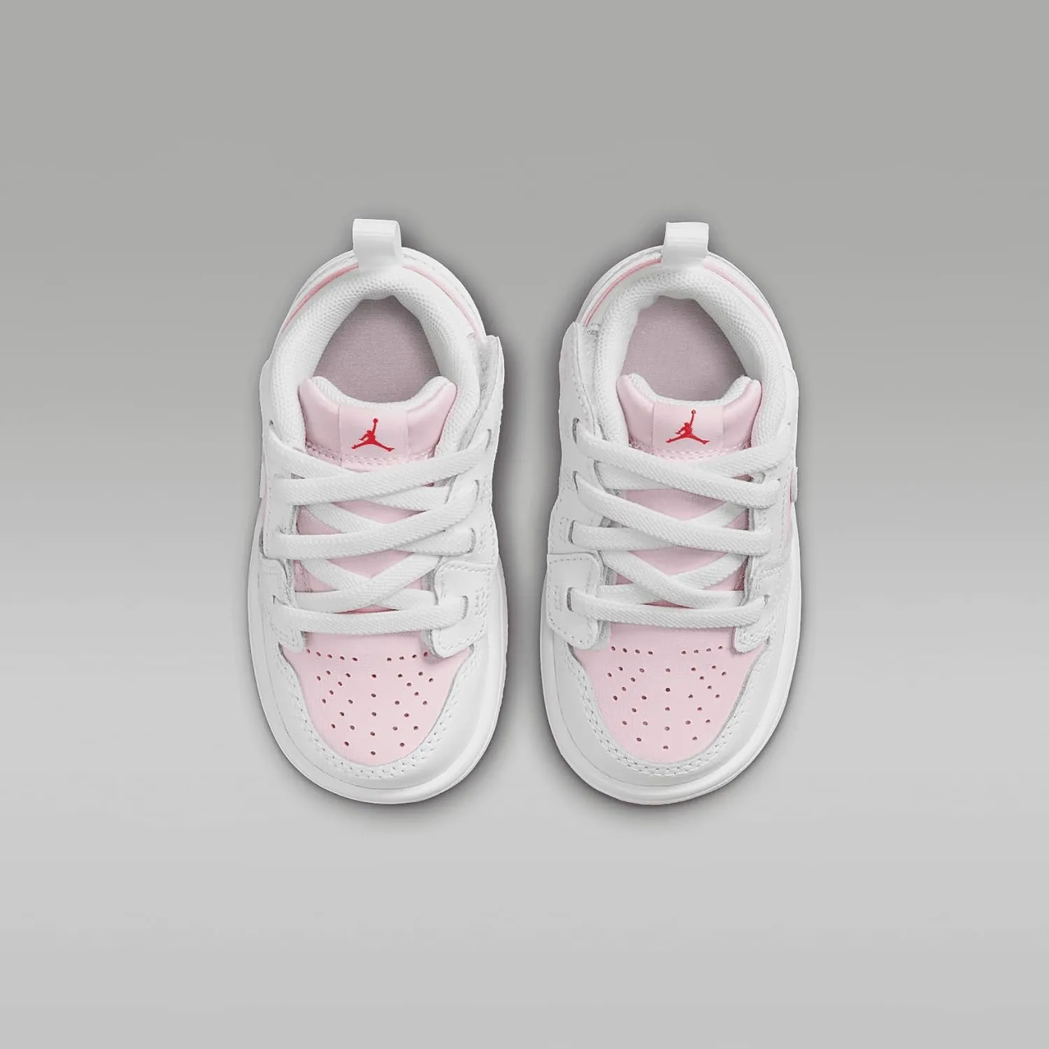 Jordan 1 Low Alt Baby/Toddler Shoes (DR9747-608, Pink Foam/Fire Red/White)