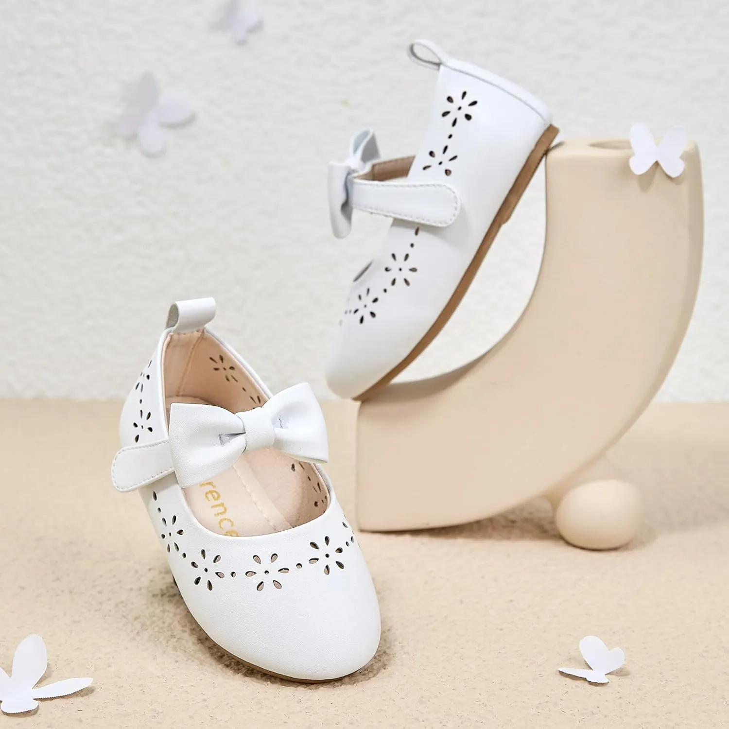 Kiderence Toddler Girls Dress Shoes Little Kids Mary Janes Ballet Flats Toddler