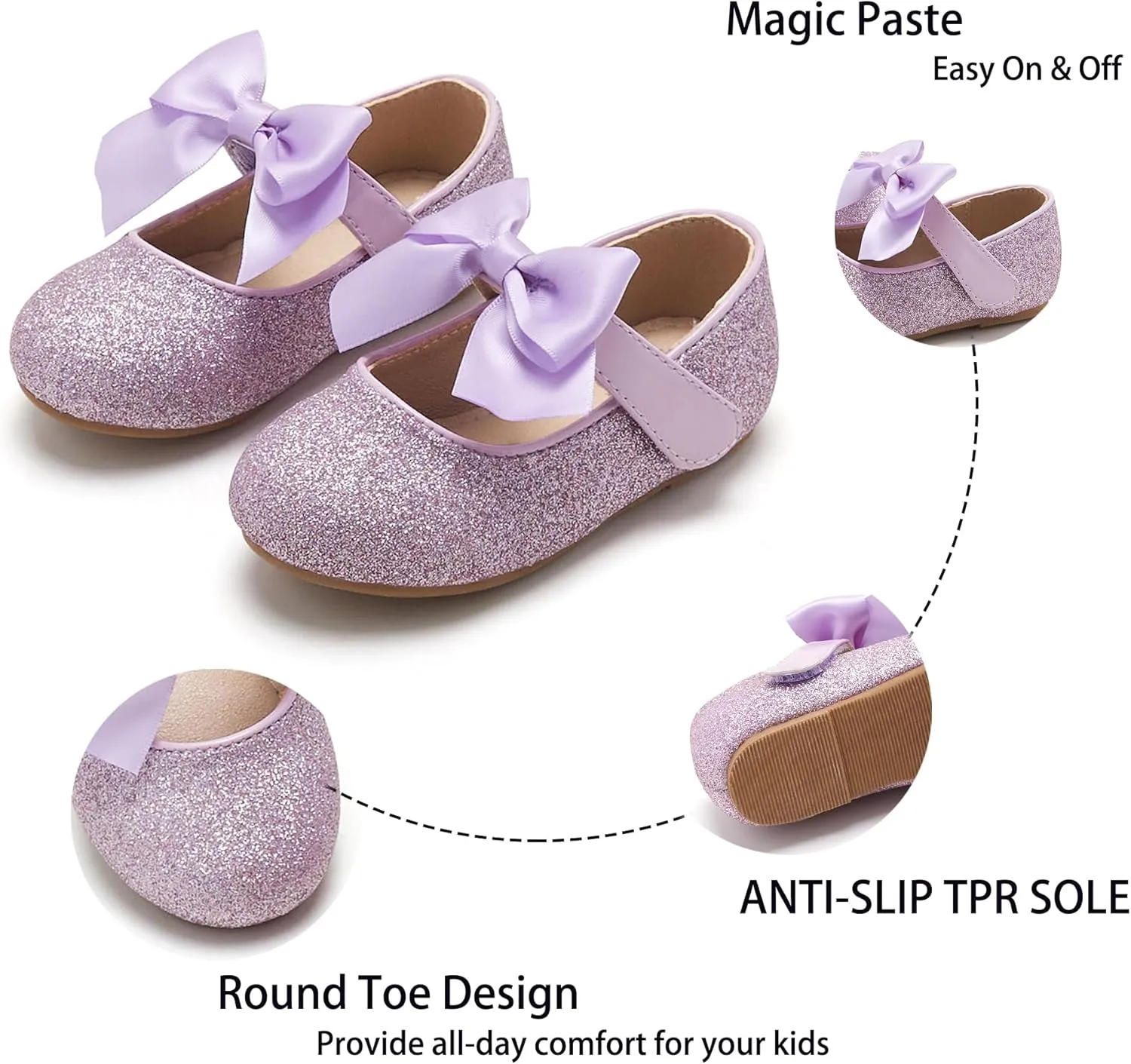 Kiderence Toddler Girls Dress Shoes Little Kids Mary Janes Ballet Flats Toddler