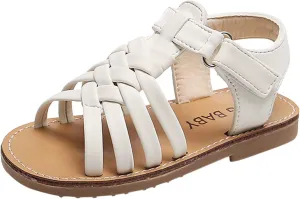 Kids Roman Sandals,1-7Years Baby Girls Boys Soft Rubber Sole Anti-Slip Summer Toddler Flats First Walkers Shoes