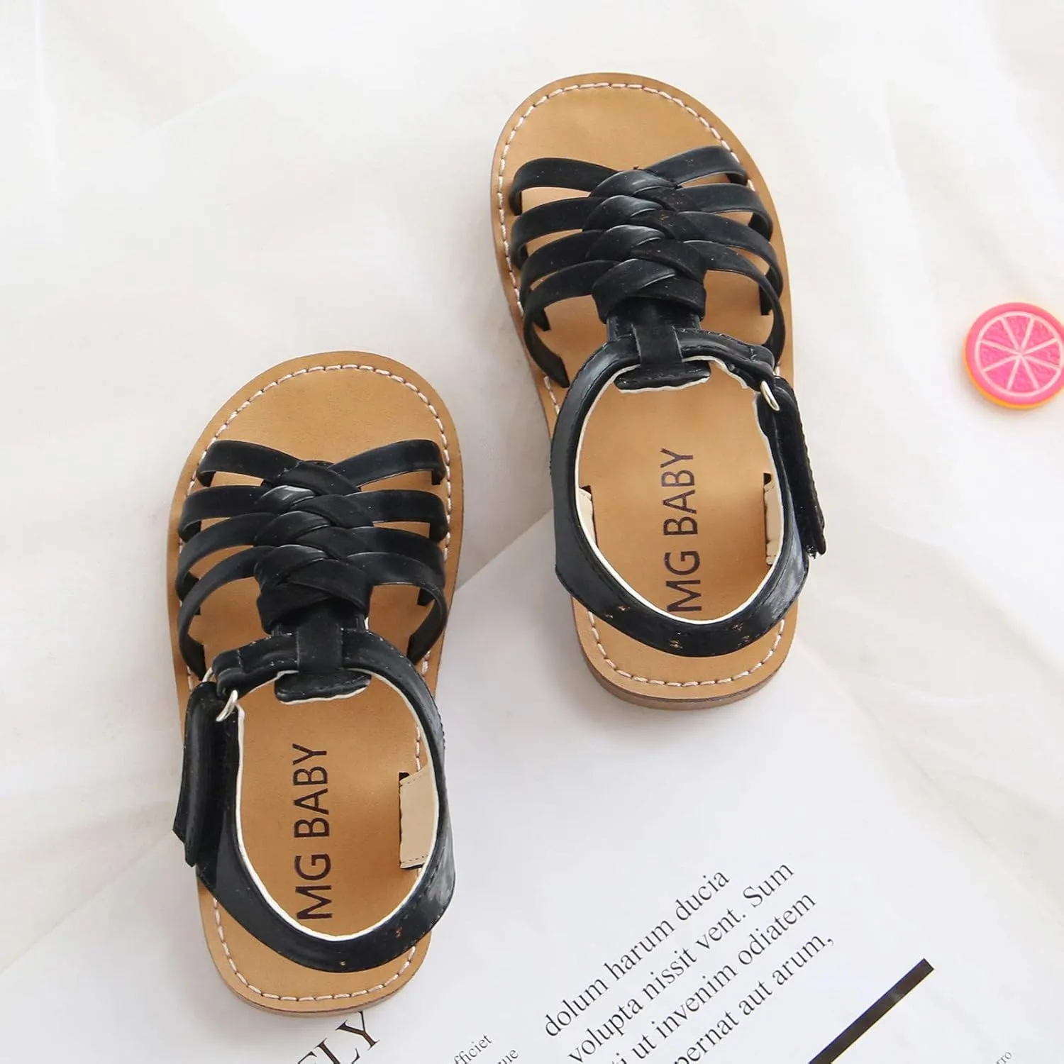 Kids Roman Sandals,1-7Years Baby Girls Boys Soft Rubber Sole Anti-Slip Summer Toddler Flats First Walkers Shoes