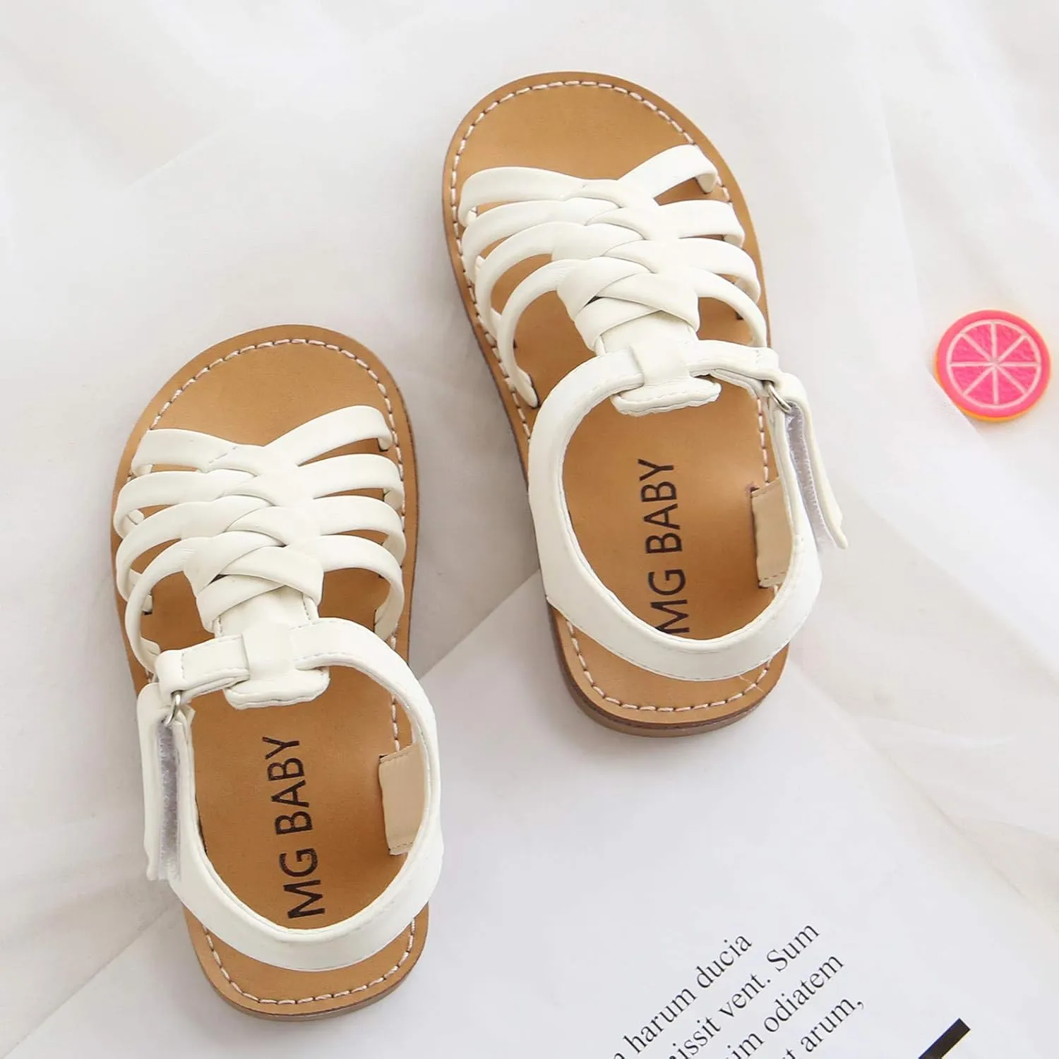 Kids Roman Sandals,1-7Years Baby Girls Boys Soft Rubber Sole Anti-Slip Summer Toddler Flats First Walkers Shoes