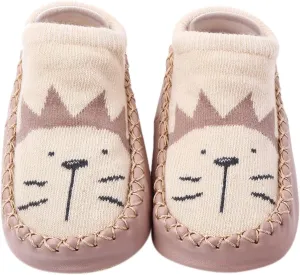 Korean Version Infant Low Top Toddler Shoes and Socks Children's Baby Floor Boat Socks Slipper Hole Bow Baby Us Shoes