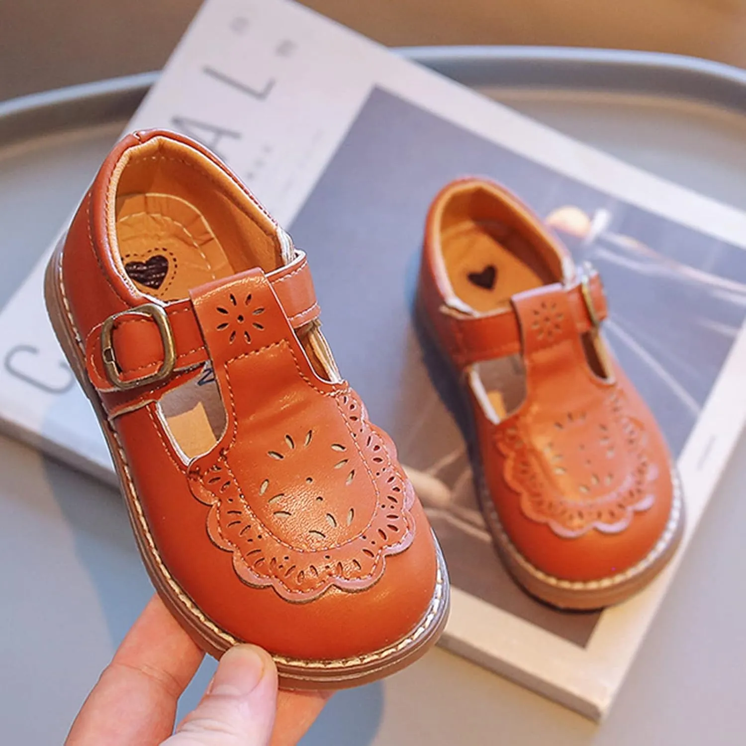 Mary Jane School Shoes for Girls Toddler Dress Shoes for Party Wedding Little Girls School Oxford Flats