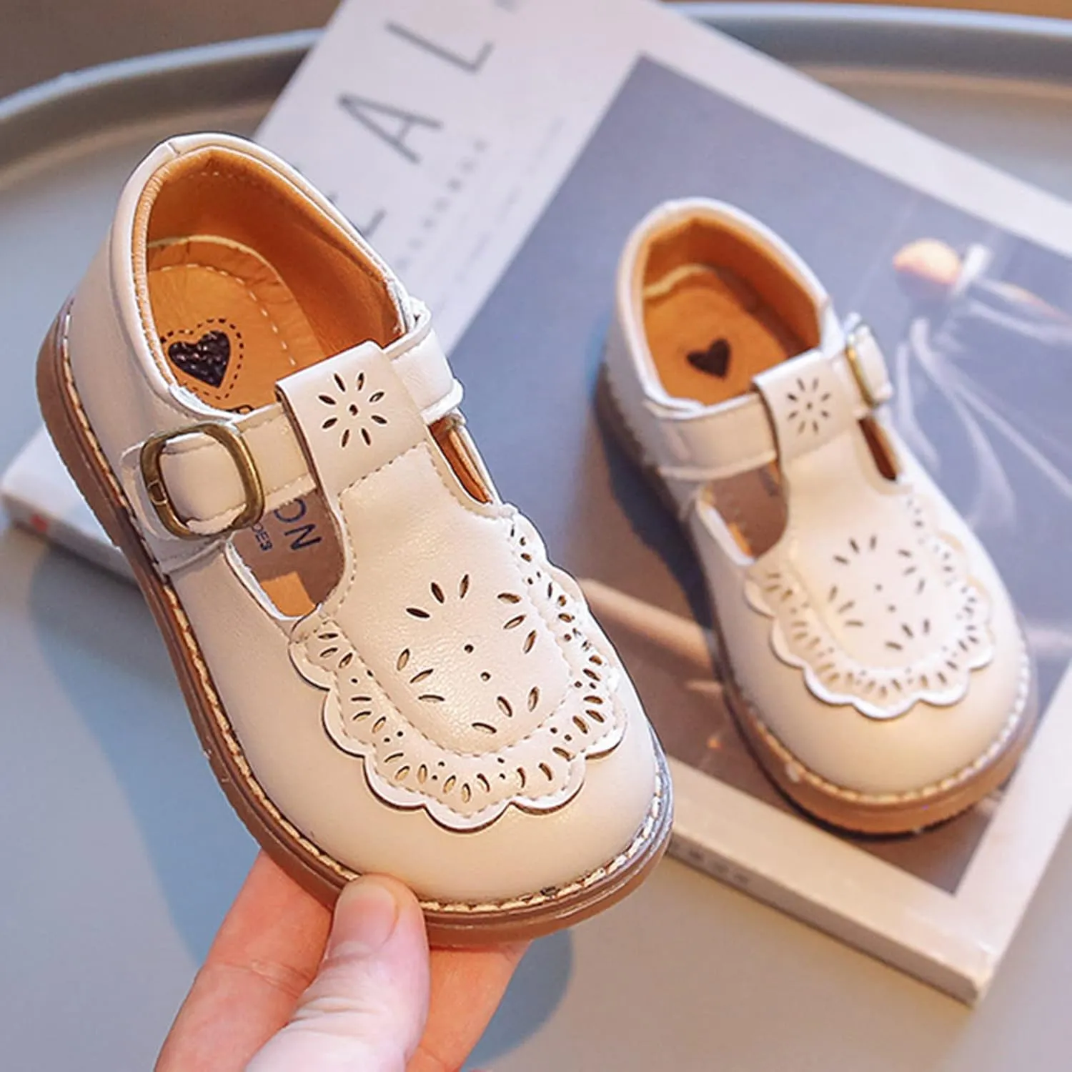 Mary Jane School Shoes for Girls Toddler Dress Shoes for Party Wedding Little Girls School Oxford Flats