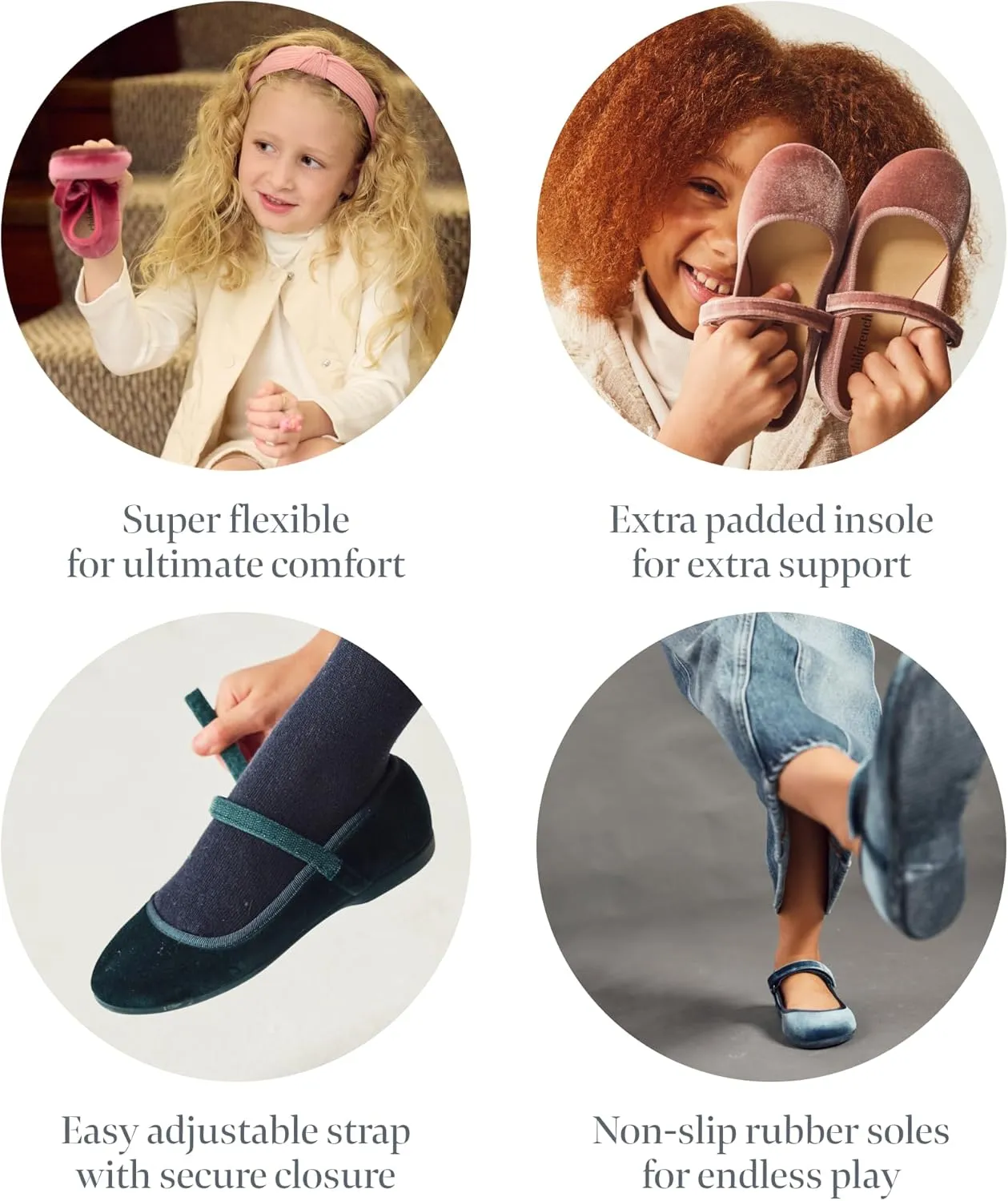 Mary Jane Shoes for Girls  Classic & Comfortable Dress Shoes for Toddlers & Kids  Perfect Flats for School, Play, and Special Occasions (Velvet)