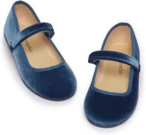 Mary Jane Shoes for Girls  Classic & Comfortable Dress Shoes for Toddlers & Kids  Perfect Flats for School, Play, and Special Occasions (Velvet)