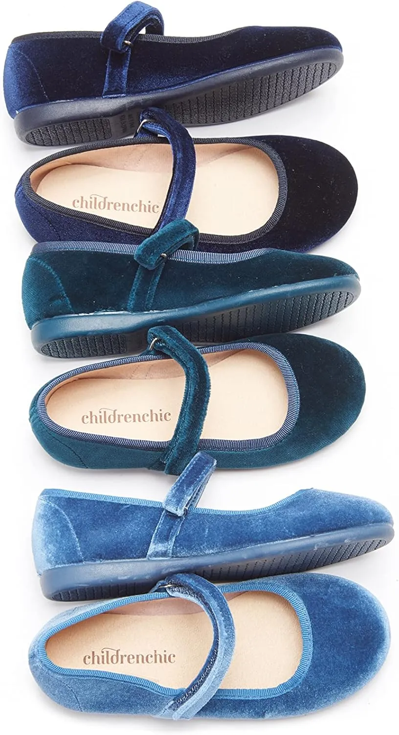Mary Jane Shoes for Girls  Classic & Comfortable Dress Shoes for Toddlers & Kids  Perfect Flats for School, Play, and Special Occasions (Velvet)
