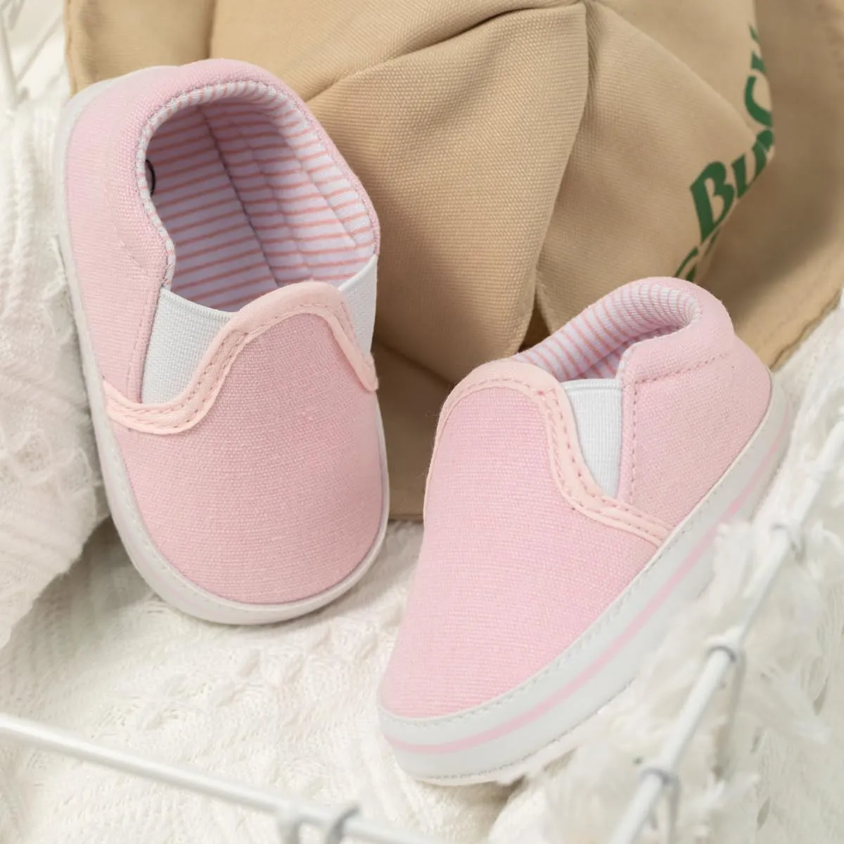 Meckior Infant Baby Girls Boys Canvas Shoes Soft Sole Toddler Slip On Newborn Crib Moccasins Casual Sneaker Austin Boy's Flat Lazy Loafers First Walkers Skate Shoe