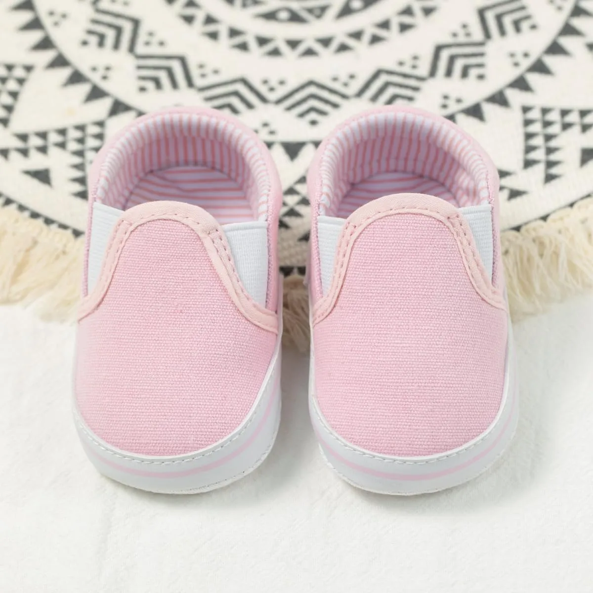 Meckior Infant Baby Girls Boys Canvas Shoes Soft Sole Toddler Slip On Newborn Crib Moccasins Casual Sneaker Austin Boy's Flat Lazy Loafers First Walkers Skate Shoe