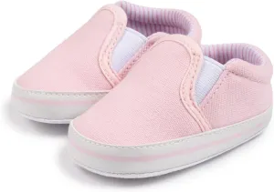 Meckior Infant Baby Girls Boys Canvas Shoes Soft Sole Toddler Slip On Newborn Crib Moccasins Casual Sneaker Austin Boy's Flat Lazy Loafers First Walkers Skate Shoe