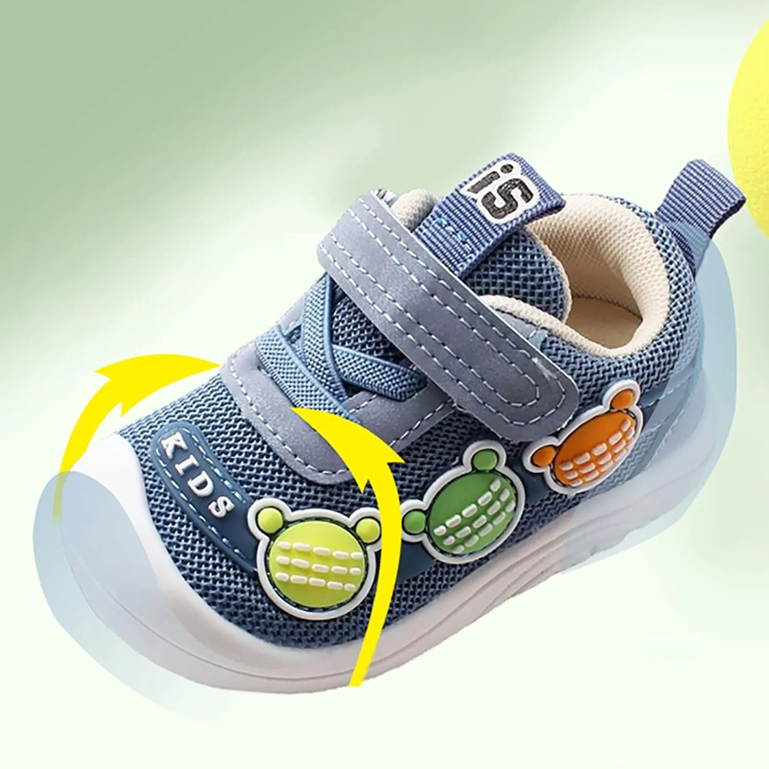 Mesh Sport Shoes Baby Toddler Non Slip Cute artoon Soft Sole Breathable Hook and Loops Running Walking Shoes