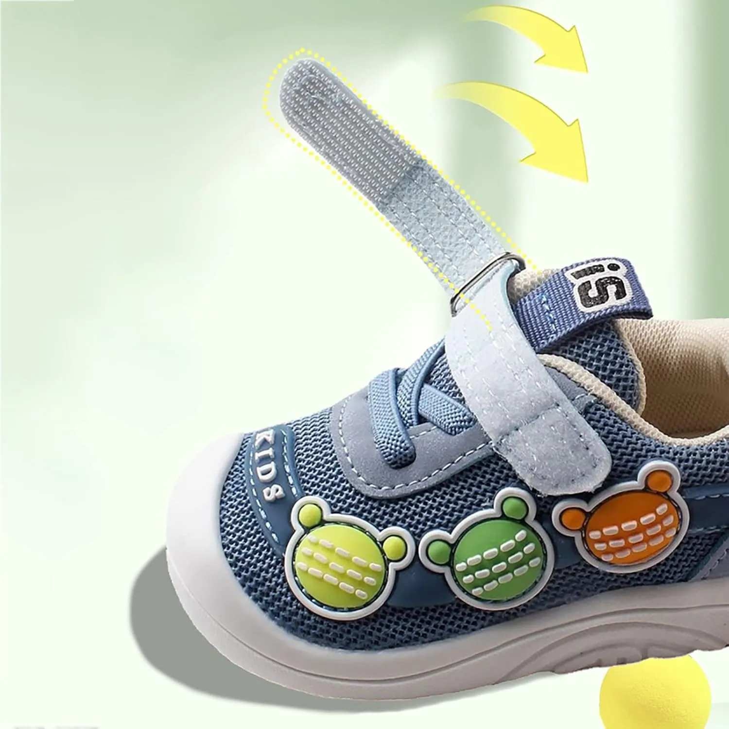 Mesh Sport Shoes Baby Toddler Non Slip Cute artoon Soft Sole Breathable Hook and Loops Running Walking Shoes