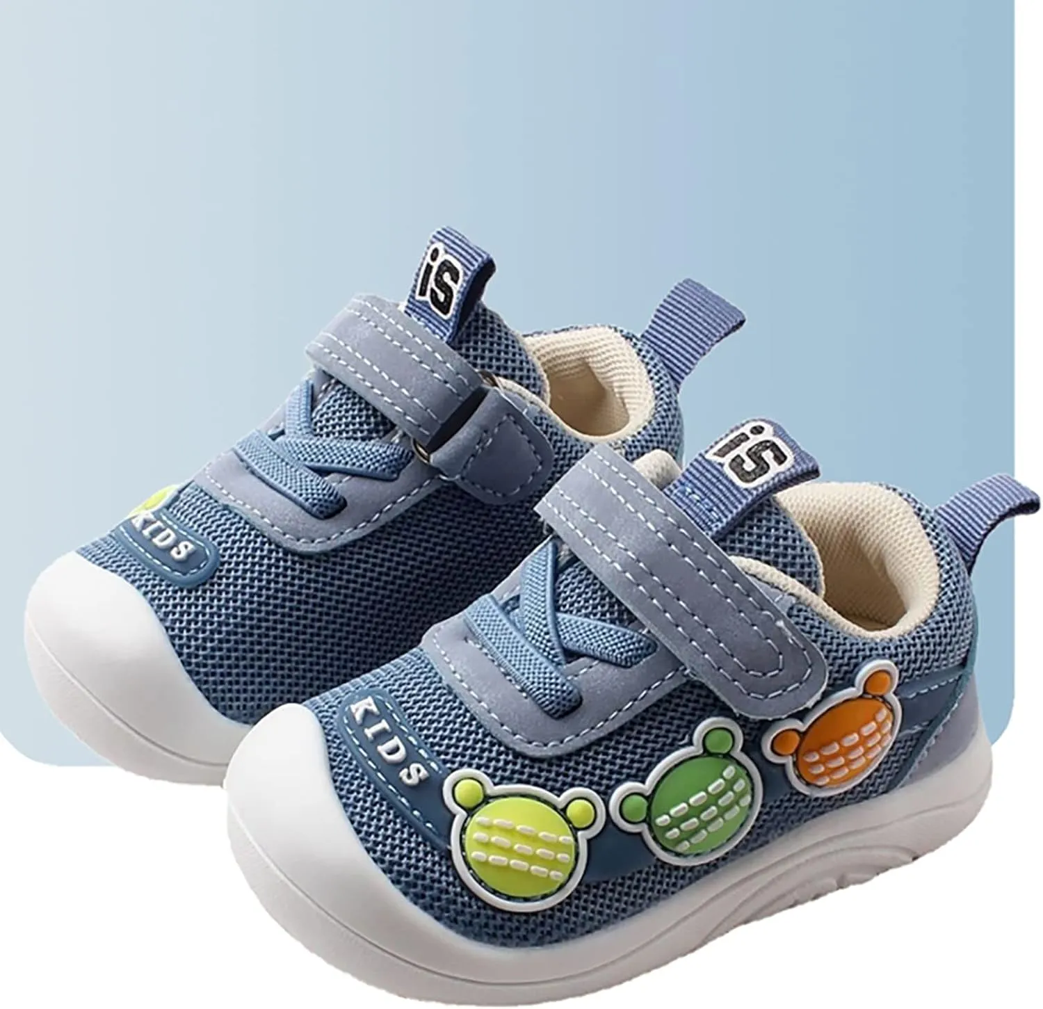 Mesh Sport Shoes Baby Toddler Non Slip Cute artoon Soft Sole Breathable Hook and Loops Running Walking Shoes