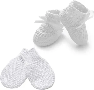 mimixiong Baby Booties Gloves Set Newborn Babe Sock Shoes Handmade Boots Cotton Shoes No Scratch Mittens for Infant Boy Girl