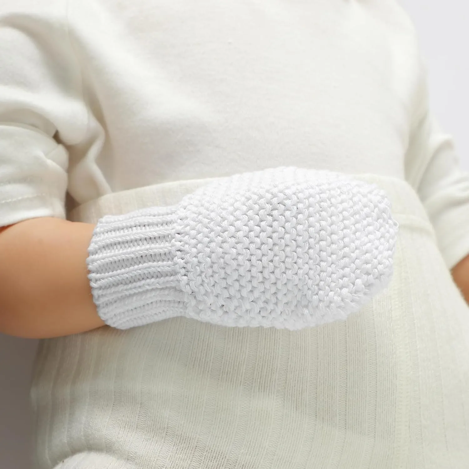mimixiong Baby Booties Gloves Set Newborn Babe Sock Shoes Handmade Boots Cotton Shoes No Scratch Mittens for Infant Boy Girl