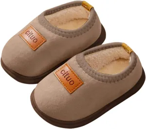 New Born Boy Shoes Childrens Girl Cotton Shoes Solid Color Fashion Soft Sole Winter Warm Indoor Non Slip Cotton Shoes Organic Fleece Baby