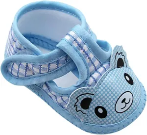 Newborn Baby Girls Cartoon Prewalker Soft Sole Sandals Single Shoes Baby Girls' Shoes (Blue, 12)