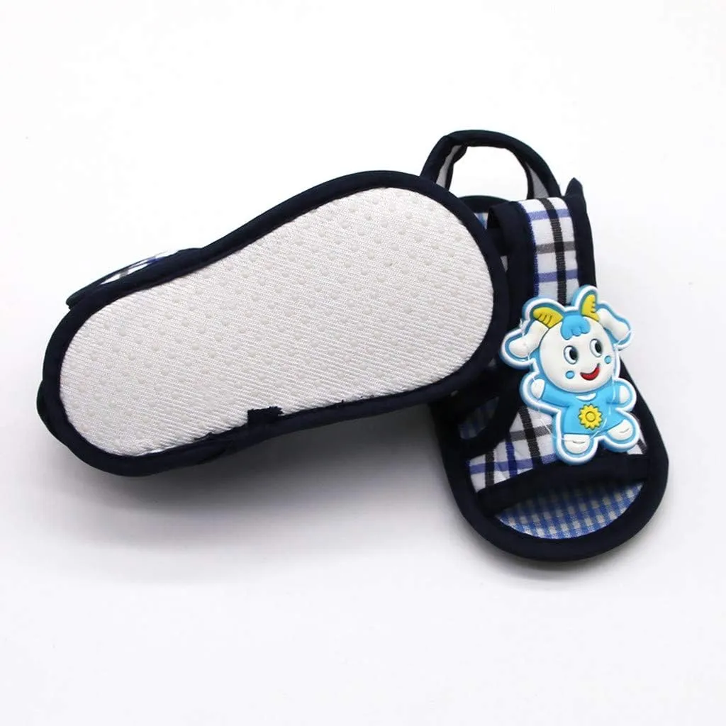 Newborn Baby Girls Lamb Prewalker Soft Sole Sandals Single Shoes Toddler Slip on Shoes