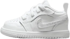 NIKE Jordan 1 Low Alt SE Baby/Toddler Shoes (FQ9114-100, White/Summit White/Ice Blue) Size 8
