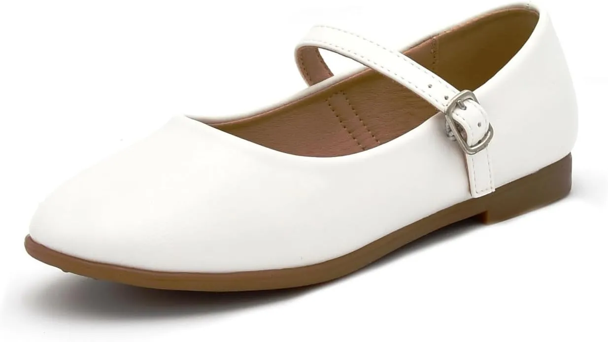 Nova Utopia Toddler Little Girls Dress Ballet Mary Jane Bow Flat Shoes