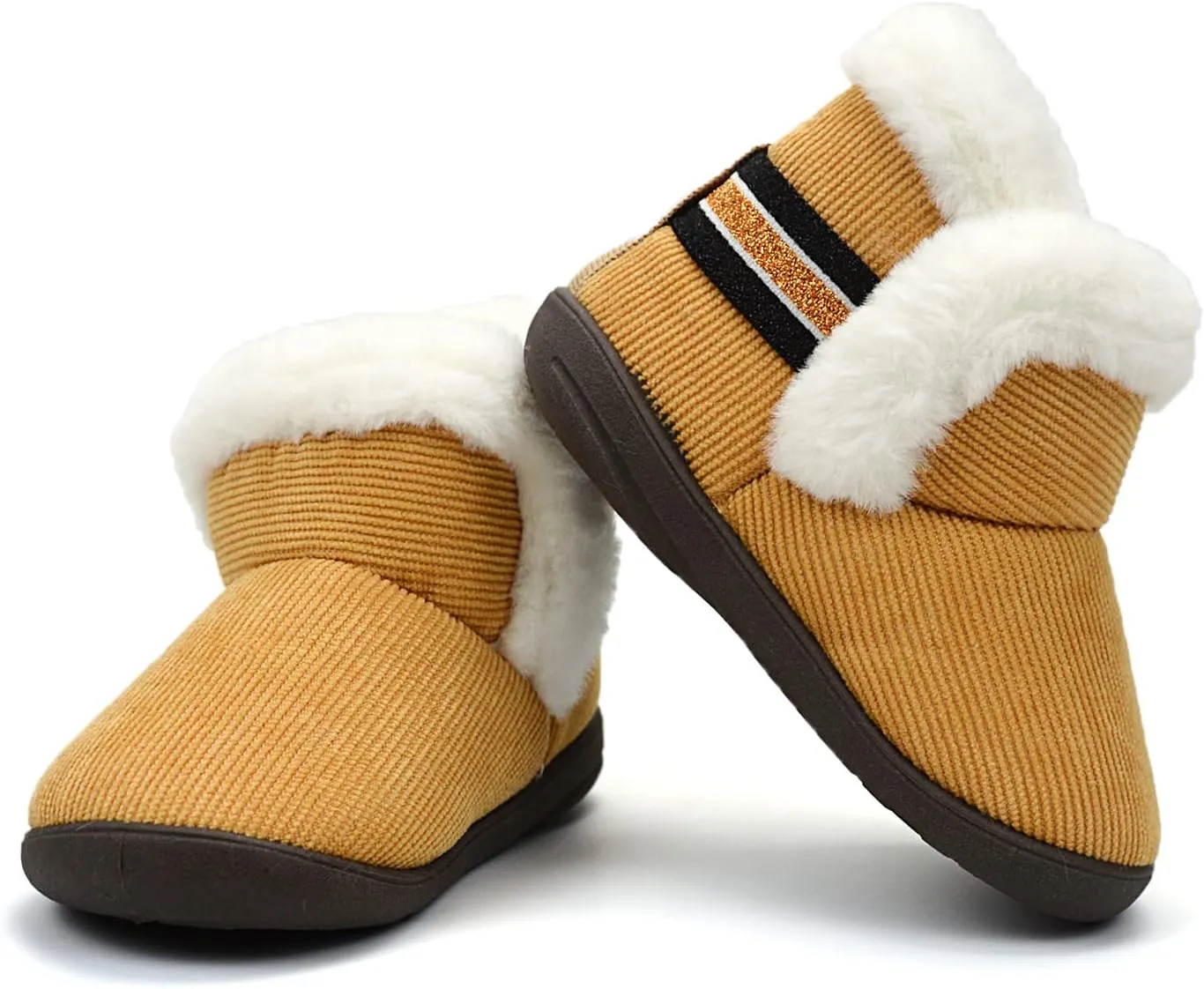 OAISNIT Baby Boys Girls Winter Boots Shoes Warm Soft Faux Fur Non-Slip Toddler Snow Boots Plush Shoes