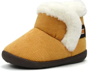 OAISNIT Baby Boys Girls Winter Boots Shoes Warm Soft Faux Fur Non-Slip Toddler Snow Boots Plush Shoes