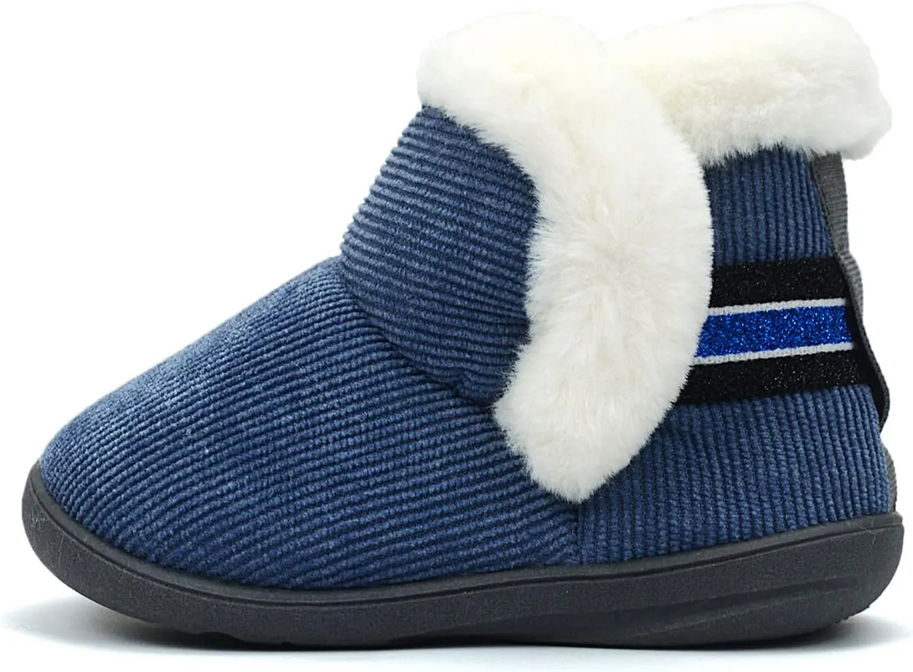OAISNIT Baby Boys Girls Winter Boots Shoes Warm Soft Faux Fur Non-Slip Toddler Snow Boots Plush Shoes
