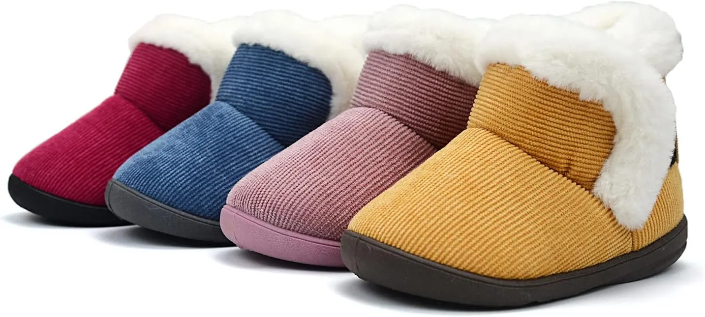 OAISNIT Baby Boys Girls Winter Boots Shoes Warm Soft Faux Fur Non-Slip Toddler Snow Boots Plush Shoes