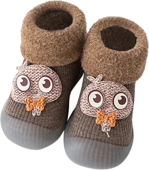 Rite Shoes Knit Stocking Slipper Baby Rubber Sole Toddler Shoes Girls Solid Boys Soft Hard Sole Baby Shoes