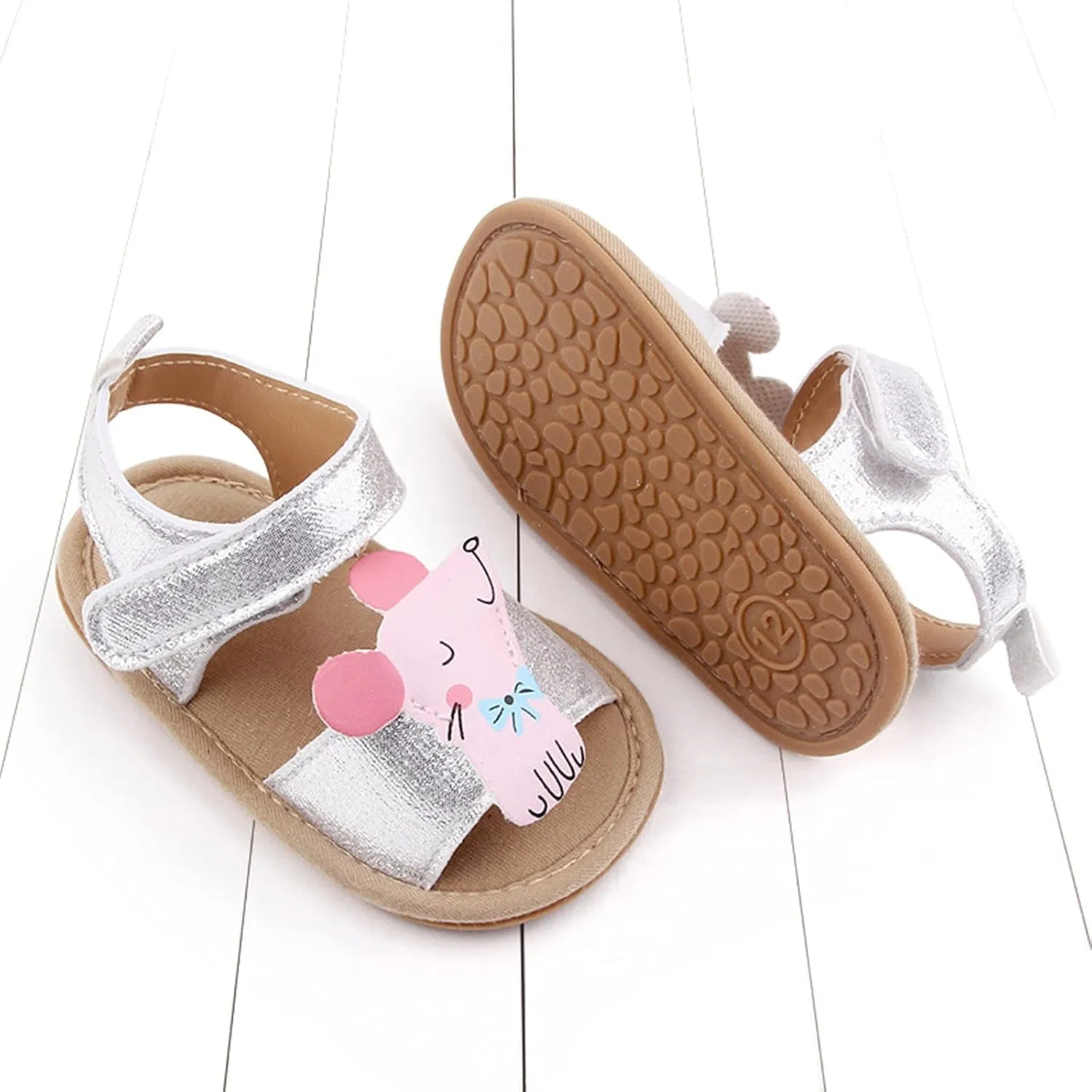 Rubber Summer Flat Baby Shoes Non-Slip Sandals Boys Sole Soft Girls Walking Baby Shoes Girls Sandals