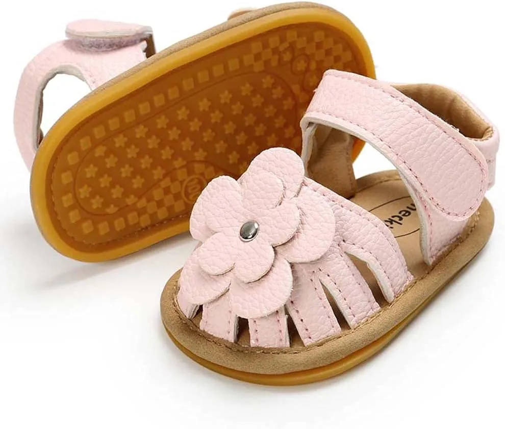 Rubber Walking Non-Slip Flat Baby Flower Boys Sandals Sole Shoes Girls Soft Baby Shoes Water Shoe Toddler Girl