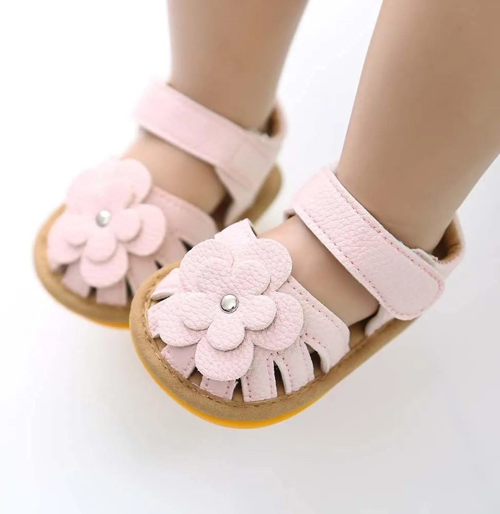 Rubber Walking Non-Slip Flat Baby Flower Boys Sandals Sole Shoes Girls Soft Baby Shoes Water Shoe Toddler Girl